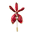Gold-accented natural orchid stickpin, 'Chiang Mai Orchid' - Gold Plated Natural Orchid and Gold Plated Brass Stickpin