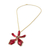 Gold accented natural orchid pendant necklace, 'Chiang Mai Grace' - Gold Plated Natural Orchid Pendant Necklace from Thailand (image 2d) thumbail