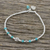Silver beaded bracelet, 'Love of the Ocean' - Reconstituted Turquoise Beaded Bracelet from Thailand (image 2) thumbail