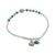Silver beaded bracelet, 'Love of the Ocean' - Reconstituted Turquoise Beaded Bracelet from Thailand thumbail