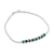 Silver beaded bracelet, 'Relaxing Holiday' - Silver and Recon Turquoise Beaded Bracelet from Thailand (image 2a) thumbail