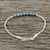 Silver beaded bracelet, 'Relaxing Holiday' - Silver and Recon Turquoise Beaded Bracelet from Thailand