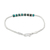 Silver beaded bracelet, 'Relaxing Holiday' - Silver and Recon Turquoise Beaded Bracelet from Thailand (image 2d) thumbail