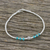 Silver beaded bracelet, 'Breezy Ocean' - Karen Silver and Turquoise Beaded Bracelet from Thailand (image 2) thumbail