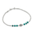 Silver beaded bracelet, 'Breezy Ocean' - Karen Silver and Turquoise Beaded Bracelet from Thailand thumbail