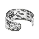 Sterling silver cuff bracelet, 'Pleasure in Paradise' - Handmade Sterling Silver Floral Cuff Bracelet from Thailand