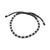 Silver beaded cord bracelet, 'Enterprise in Black' - Braided Black Cord Bracelet Handmade in Thailand (image 2a) thumbail