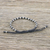 Silver beaded cord bracelet, 'Enterprise in Black' - Braided Black Cord Bracelet Handmade in Thailand (image 2b) thumbail