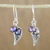 Cultured pearl dangle earrings, 'Lively Leaves in Grey' - Grey Cultured Pearl and Silver Leaf Earrings from Thailand (image 2) thumbail
