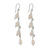 Cultured pearl dangle earrings, 'Purity of Life in White' - White Pearl Dangle Earrings from Thailand (image 2a) thumbail