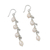Cultured pearl dangle earrings, 'Purity of Life in White' - White Pearl Dangle Earrings from Thailand (image 2c) thumbail