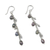 Cultured pearl dangle earrings, 'Purity of Life in Grey' - Cultured Pearl Dangle Earrings in Grey from Thailand (image 2c) thumbail