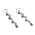 Cultured pearl dangle earrings, 'Purity of Life in Grey' - Cultured Pearl Dangle Earrings in Grey from Thailand (image 2d) thumbail