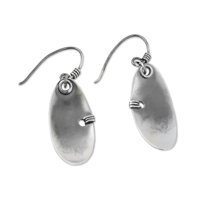 Sterling silver dangle earrings, 'Mystical Modernity' - Modern Sterling Silver Dangle Earrings from Thailand