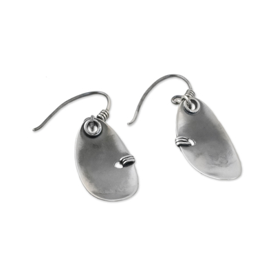 Sterling silver dangle earrings, 'Mystical Modernity' - Modern Sterling Silver Dangle Earrings from Thailand