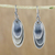 Sterling silver dangle earrings, 'Mystical Trios' - Curvy Sterling Silver Dangle Earrings from Thailand (image 2) thumbail