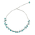 Cultured pearl beaded necklace, 'Peaceful Shores' - Cultured Pearl and Reconstituted Turquoise Necklace (image 2a) thumbail