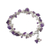 Amethyst and cultured pearl beaded bracelet, 'Violet Dream' - Amethyst and Cultured Pearl Beaded Bracelet from Thailand