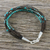 Agate beaded macrame bracelet, 'Mix of Sky' - Agate Recon Turquoise and Calcite Bracelet from Thailand (image 2b) thumbail