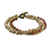 Jasper beaded bracelet, 'Love the Earth' - Multi-Strand Jasper and Brass Beaded Bracelet from Thailand
