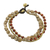 Jasper beaded bracelet, 'Love the Earth' - Multi-Strand Jasper and Brass Beaded Bracelet from Thailand
