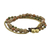 Unakite beaded bracelet, 'Love the Earth' - Multi-Strand Unakite and Brass Beaded Bracelet from Thailand thumbail