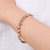 Jasper beaded bracelet, 'Earthen Color' - Jasper and Brass Beaded Bracelet from Thailand (image 2j) thumbail