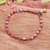 Jaspis-Perlenarmband, „Brilliant Day“ – Rotes Jaspis-Perlenarmband aus Thailand