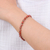 Jasper beaded bracelet, 'Brilliant Day' - Red Jasper Beaded Bracelet from Thailand