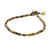 Tiger's eye beaded anklet, 'Earthen Charm' - Tiger's Eye and Brass Beaded Anklet from Thailand thumbail