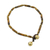 Tiger's eye beaded anklet, 'Earthen Charm' - Tiger's Eye and Brass Beaded Anklet from Thailand (image 2c) thumbail