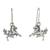Sterling silver dangle earrings, 'Galloping Stallions' - Sterling Silver Horse Dangle Earrings from Thailand