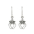 Sterling silver dangle earrings, 'Crowned Hearts' - Thai Sterling Silver Dangle Earrings with Crowns and Hearts