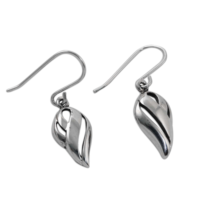 Sterling silver dangle earrings, 'Tropical Breeze' - Thai Dewdrop Shaped Sterling Silver Dangle Earrings