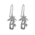Sterling silver dangle earrings, 'Paradise Palms' - Sterling Silver Twin Palm Dangle Earrings from Thailand (image 2a) thumbail