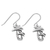 Sterling silver dangle earrings, 'Paradise Palms' - Sterling Silver Twin Palm Dangle Earrings from Thailand (image 2c) thumbail