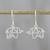 Sterling silver dangle earrings, 'Elephant Origami' - Sterling Silver Elephant Dangle Earrings from Thailand