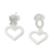 Sterling silver dangle earrings, 'Hugs and Kisses' - Romantic Sterling Silver Hugs and Kisses Earrings
