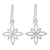 Sterling silver dangle earrings, 'Thai Star' - Stylized Star Shape Earrings in Sterling Silver thumbail