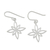Sterling silver dangle earrings, 'Thai Star' - Stylized Star Shape Earrings in Sterling Silver (image 2c) thumbail