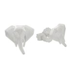 Sterling silver stud earrings, 'Formidable Elephant' - Sterling Silver Elephant Earrings with Brushed Satin Finish