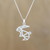 Sterling silver pendant necklace, 'Lovely Rabbit' - Geometric Sterling Silver Rabbit Necklace from Thaliand (image 2) thumbail