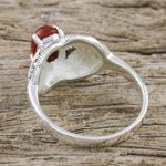 Onyx and marcasite cocktail ring, 'Victorian Charm' - Marcasite and Enhanced Onyx Cocktail Ring from Thailand