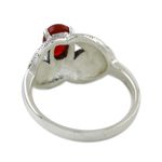 Onyx and marcasite cocktail ring, 'Victorian Charm' - Marcasite and Enhanced Onyx Cocktail Ring from Thailand