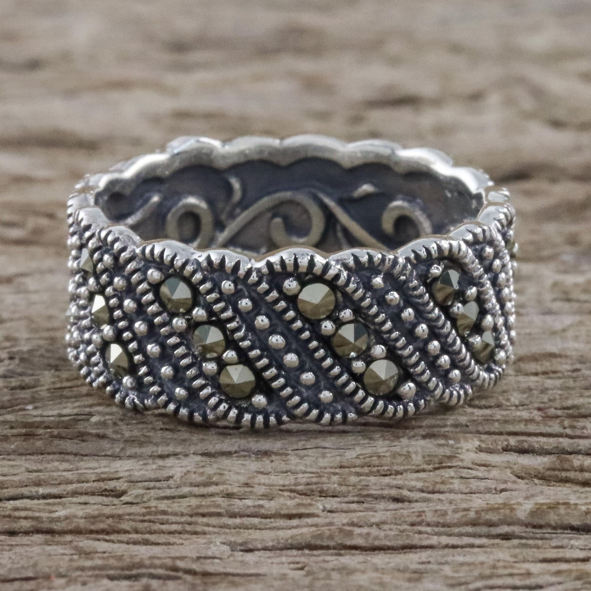 Marcasite Silver Ring-1908WU | Juwelo