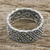 Marcasite band ring, 'High Society' - Vintage Style Marcasite and Silver Band Ring (image 2b) thumbail