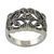 Marcasite cocktail ring, 'Victorian Lace' - Marcasite Band Ring in Sterling Silver from Thailand (image 2c) thumbail
