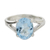Blue topaz single stone ring, 'Solitary Beauty' - Blue Topaz and Sterling Silver Modern Single Stone Ring thumbail