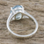 Blue topaz single stone ring, 'Solitary Beauty' - Blue Topaz and Sterling Silver Modern Single Stone Ring (image 2b) thumbail
