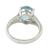 Blue topaz single stone ring, 'Solitary Beauty' - Blue Topaz and Sterling Silver Modern Single Stone Ring